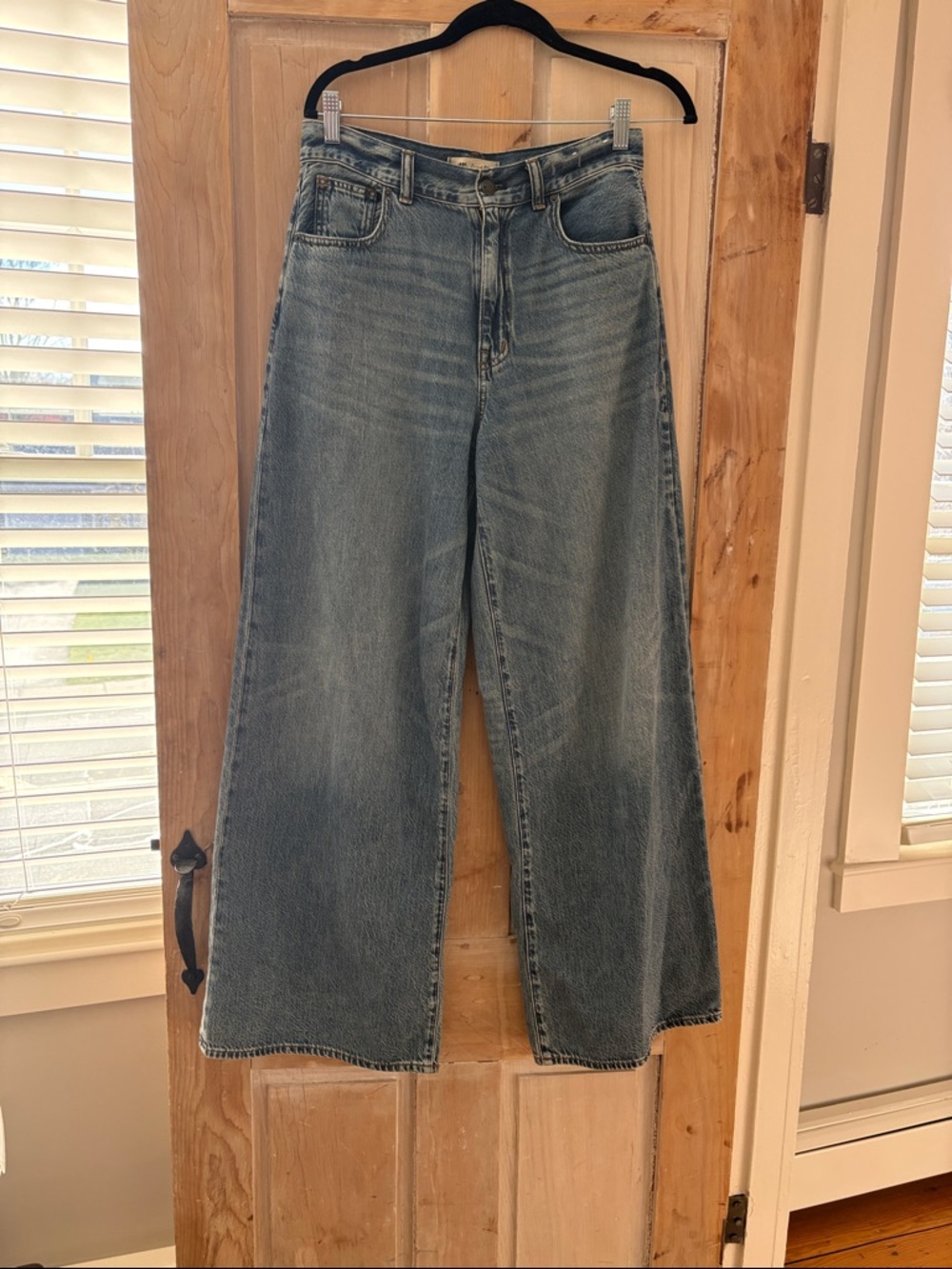 NWT Madewell Superwide-Leg High Jeans in Light Blue Wash